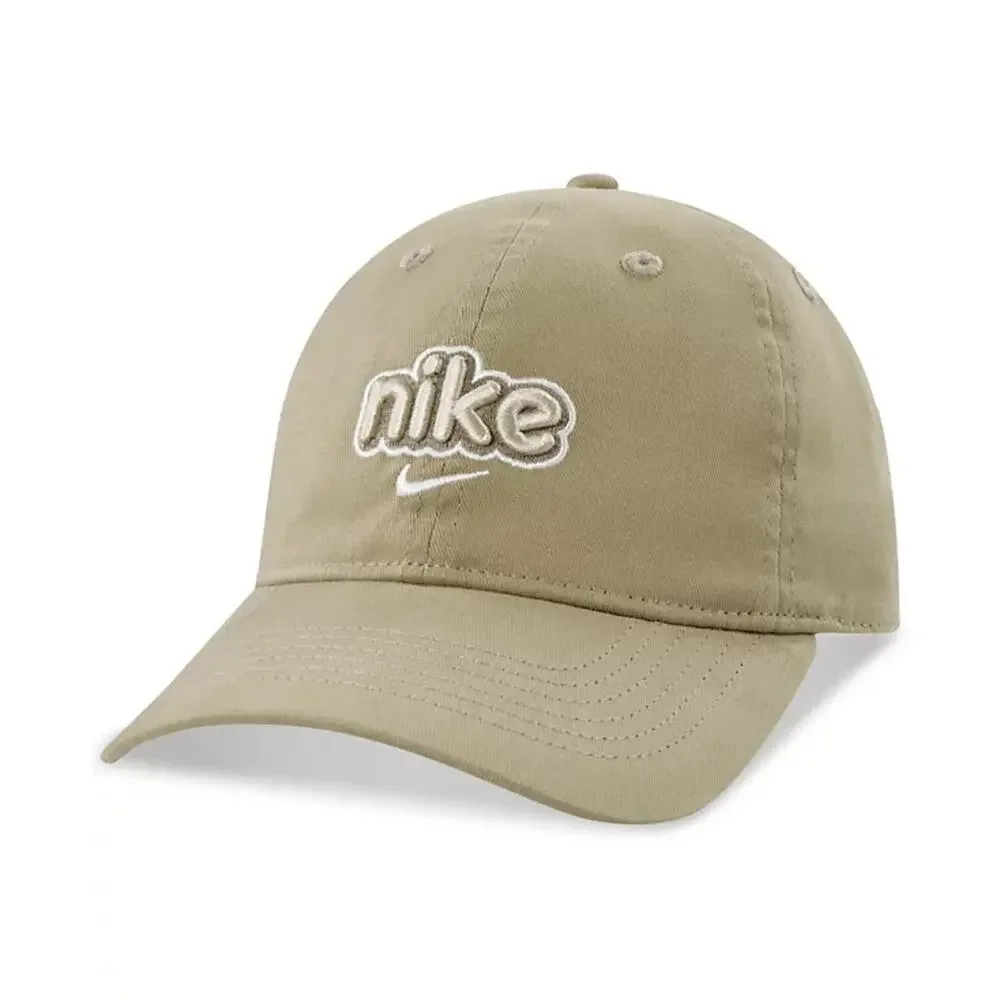Nike Kids Khaki Baseball Cap (4-7) Club Hat Adjustable Strapback Just Do It Logo